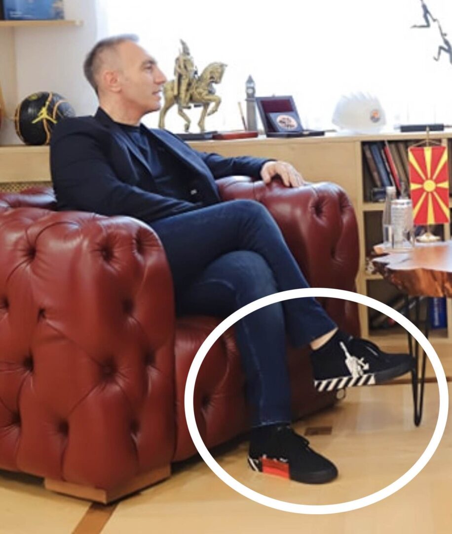 По потпишувањето на договорот Груби почна да носи патики кои чинат колку една македонска плата, велат од ВМРО-ДПМНЕ