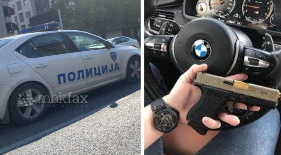 Со три пиштоли во „бмв“ скопјани се возеле низ Ѓорче