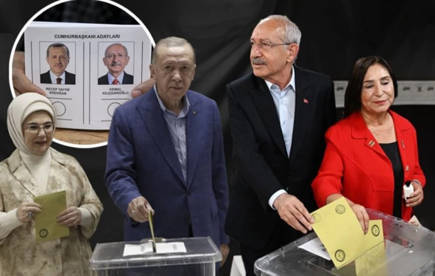 (Видео) Eрдоган и Киличдароглу излегоа на гласање, двајцата се надеваат на победа
