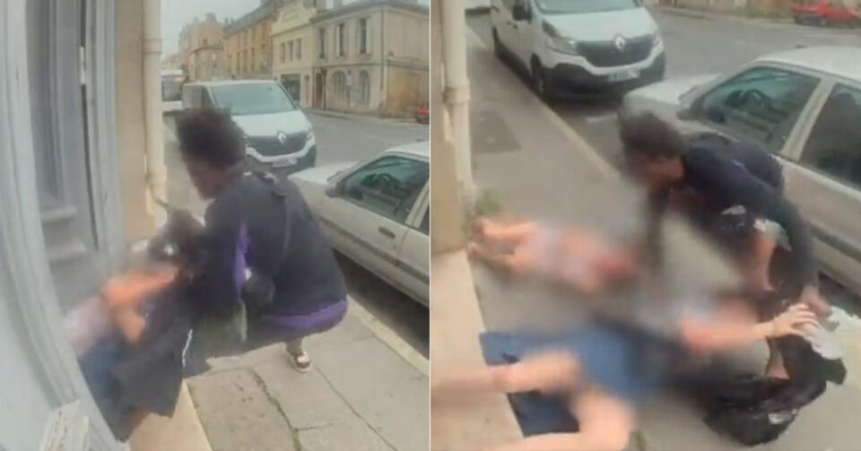 (Видео) „Не сакаме ваква земја“- Снимка од  напад врз постара жена и мало девојче ја крена Франција на нозе
