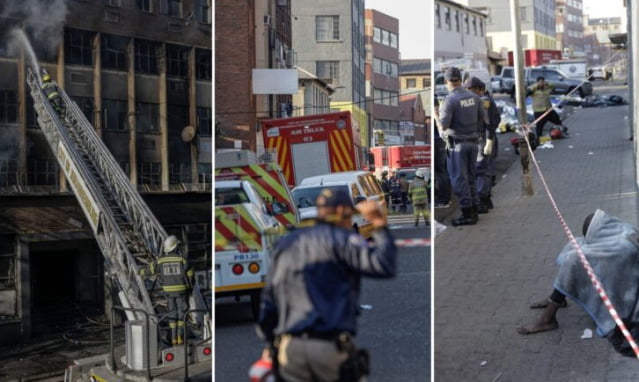 (Видео) Потресни сцени од Јоханесбург: меѓу 52 жртви и едно дете, пожарникарите се уште трагаат по тела
