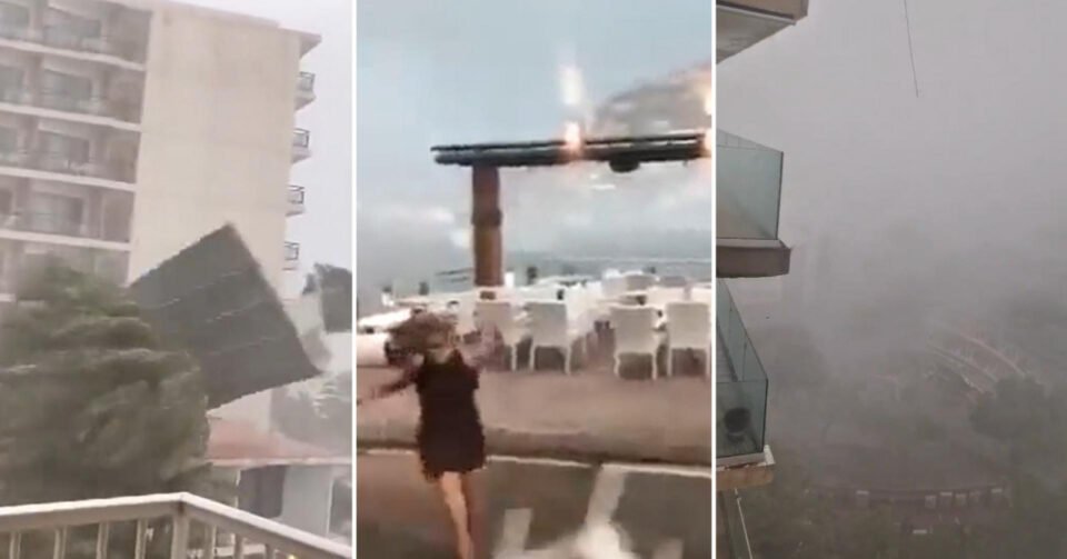 (Видео) Силен ветер и дожд го погодија најголемиот шпански остров Мајорка