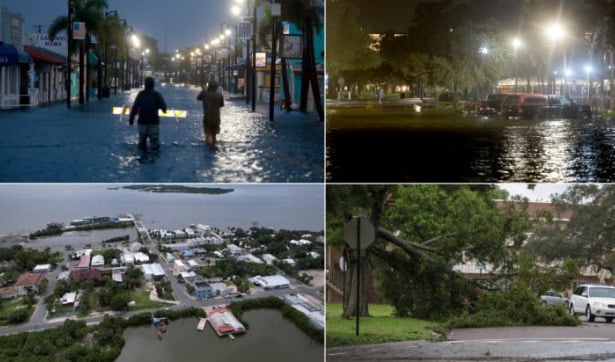 (Видео) Ураганот Идалија стигна до Флорида, ветерот носи сѐ пред себе