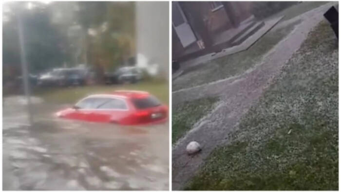 (Видео) Поплава во Нови Сад по силното невреме